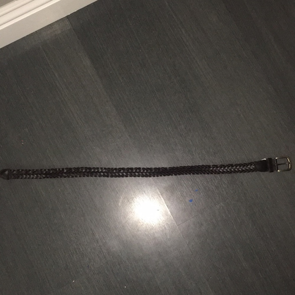 brown braided belt